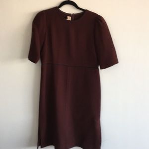 MARNI wine double faced wool dress size 42